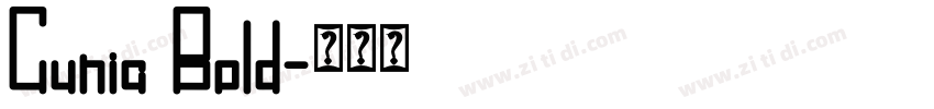 Cunia Bold字体转换